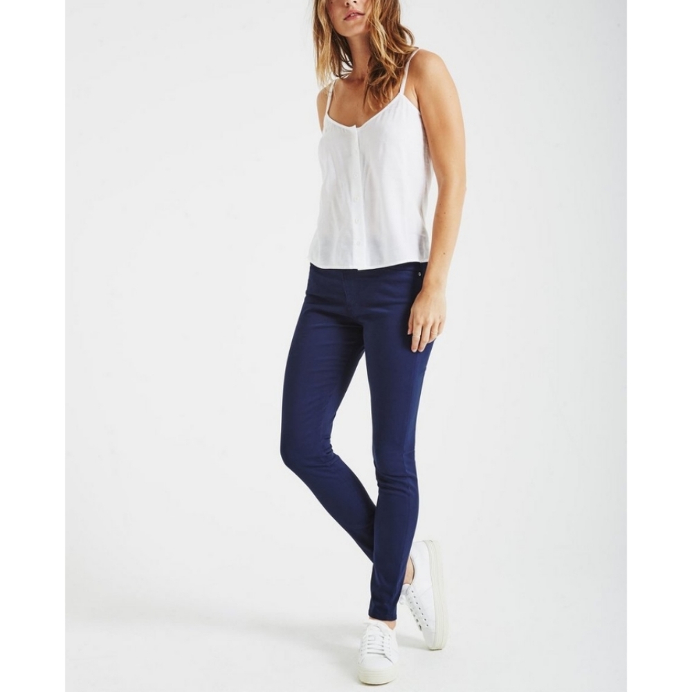 AG Farrah High-Rise Skinny Ankle Jeans in Blue Obsidian